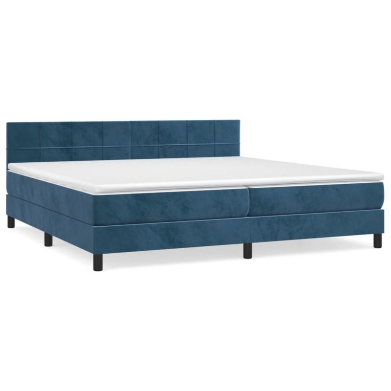 Łóżko kontynentalne WaszeMeble 200x200 cm niebieskie WM-3141327 1 szt.