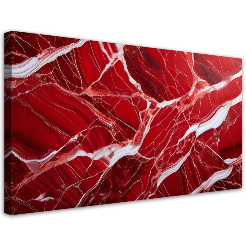 Obraz na płótnie Feeby Czerwony Marmur Kamień Glamour 120x60cm 1szt