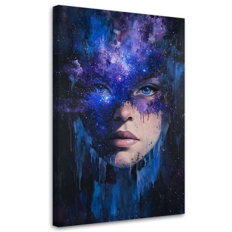 Obraz do salonu Feeby Twarz Kobiety Kosmiczna Abstrakcja 80x120cm 1szt