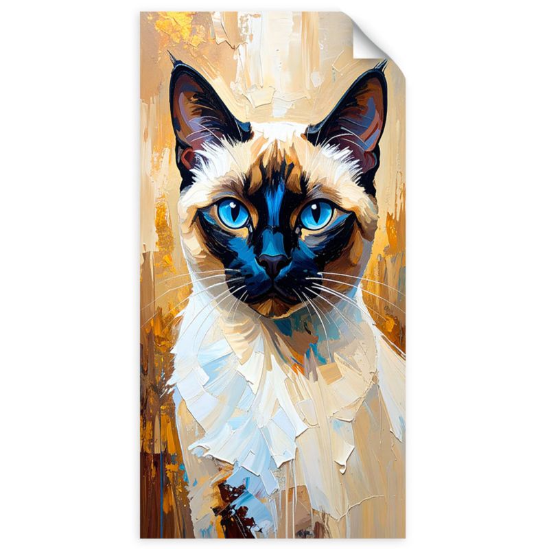 Naklejka na ścianę do pokoju młodzieżowego Feeby Sfinks Kolorowy Kot 80x160cm 1szt