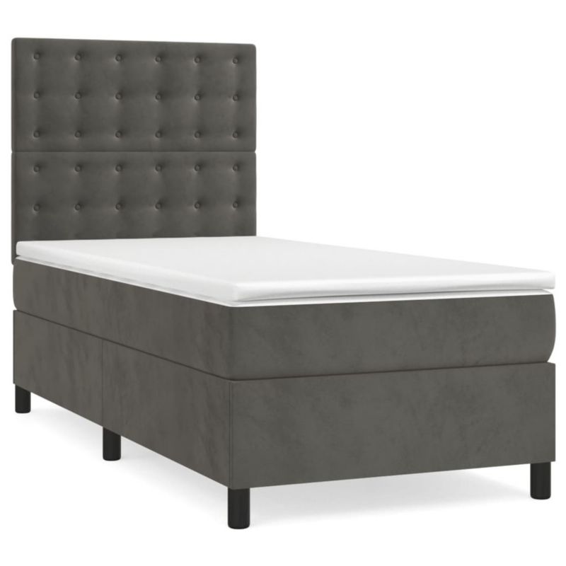 Łóżko kontynentalne WaszeMeble 80x200 cm ciemnoszary WM-3143230 1 szt.