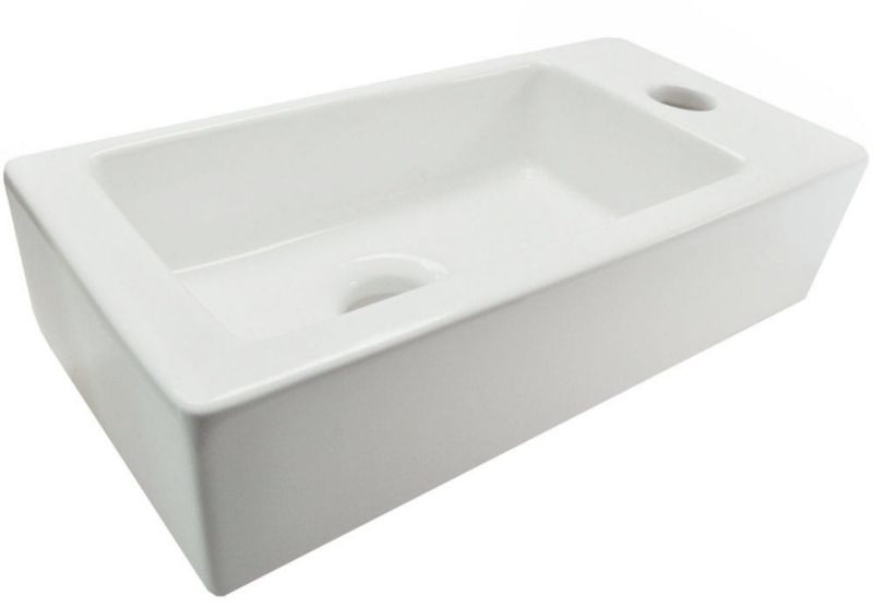Umywalka ceramiczna Wiesbaden prostokątna 36x18x9 cm prawa 1szt