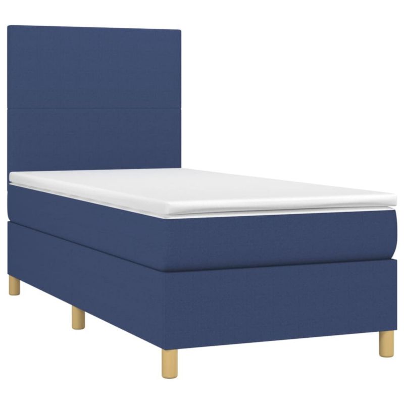 Łóżko kontynentalne WaszeMeble 100x200 cm niebieskie WM-3135259 1 szt.