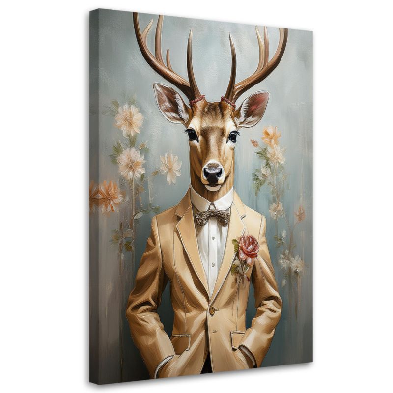 Obraz na płótnie Feeby Elegancki Jeleń Abstrakcja Boho 60x90cm 1szt