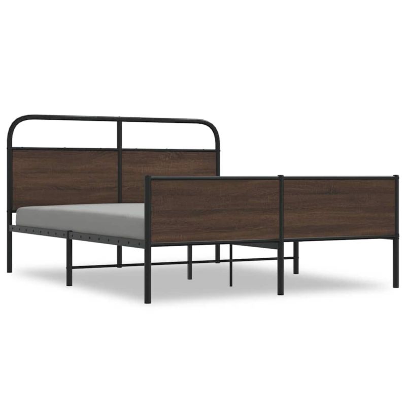 Łóżko metalowe WaszeMeble 150x200 cm brąz WM-3318708 1 szt.