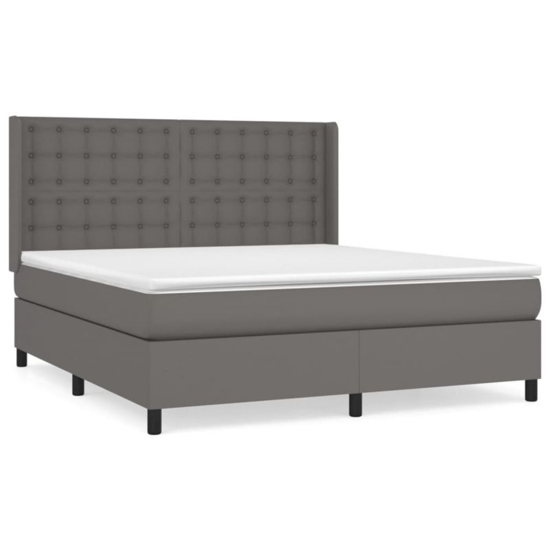 Łóżko kontynentalne WaszeMeble 180x200 cm szare WM-3132517 1 szt.