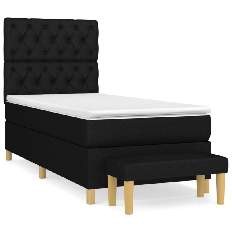 Łóżko kontynentalne WaszeMeble 80x200 cm czarne WM-3137351 1 szt.