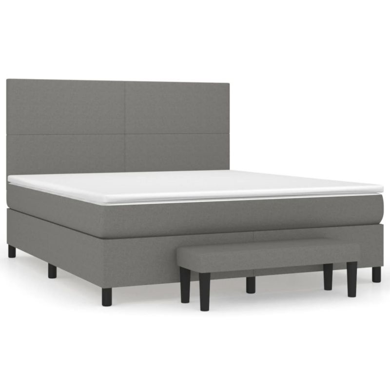 Łóżko kontynentalne WaszeMeble 180x200 cm ciemnoszara WM-3136454 1 szt.