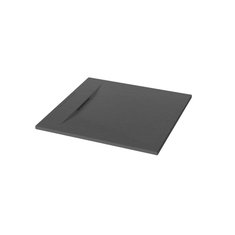 Brodzik prysznicowy kwadratowy Invena Alvero trend, 80x80 cm czarny 1 szt