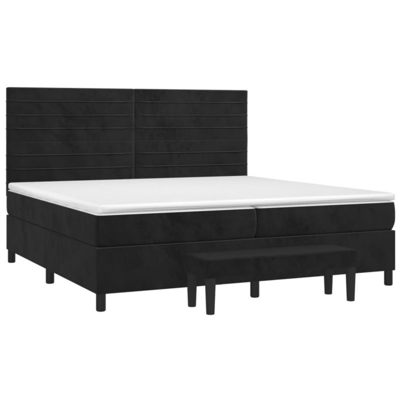 Łóżko kontynentalne WaszeMeble 200x200 cm czarne WM-3137925 1 szt.