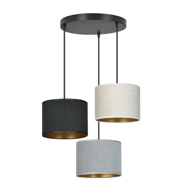 Lampa sufitowa Emibig Hilde czarna-wielokolorowy wym: 100 x 40 x 40 cm 3xE27 x 15W 1 szt.