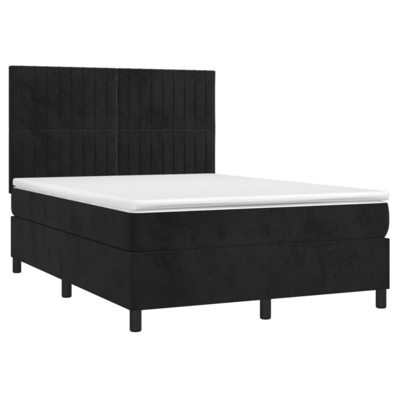 Łóżko kontynentalne WaszeMeble 140x190 cm czarny WM-3136241 1 szt.