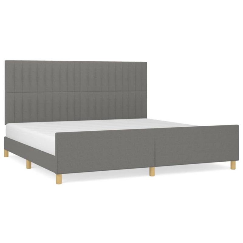 Łóżko tapicerowane WaszeMeble 200x200 cm ciemnoszara WM-3125244 1 szt.