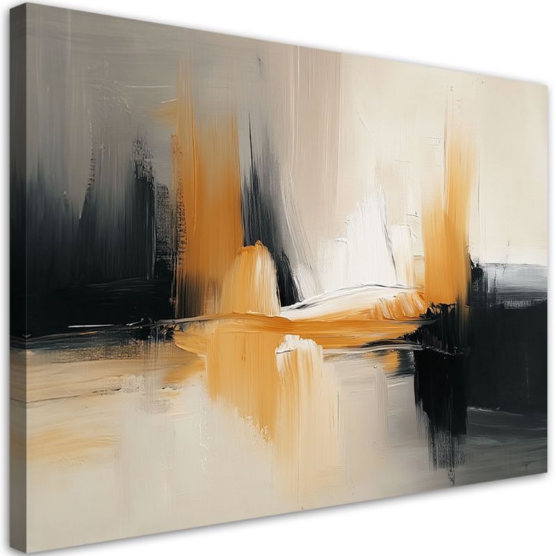 Obraz na płótnie Feeby Abstrakcja Czarno Zlota Glamour 120x80cm 1szt