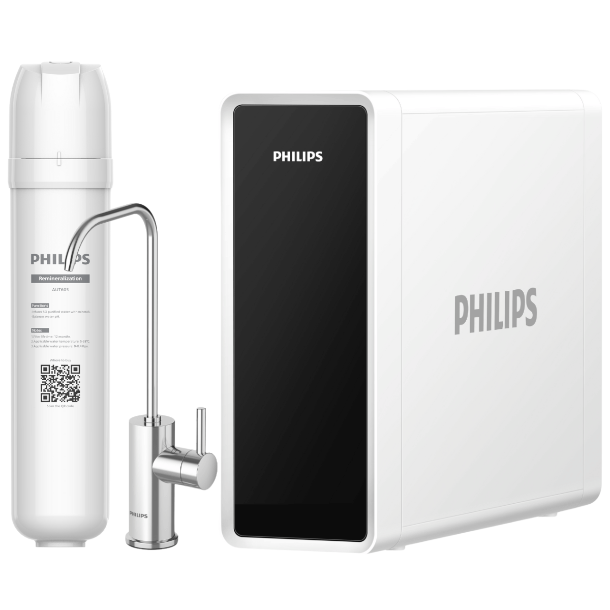 Filtr odwróconej osmozy PHILIPS 4030R600 z mineralizator wody AUT605CM.