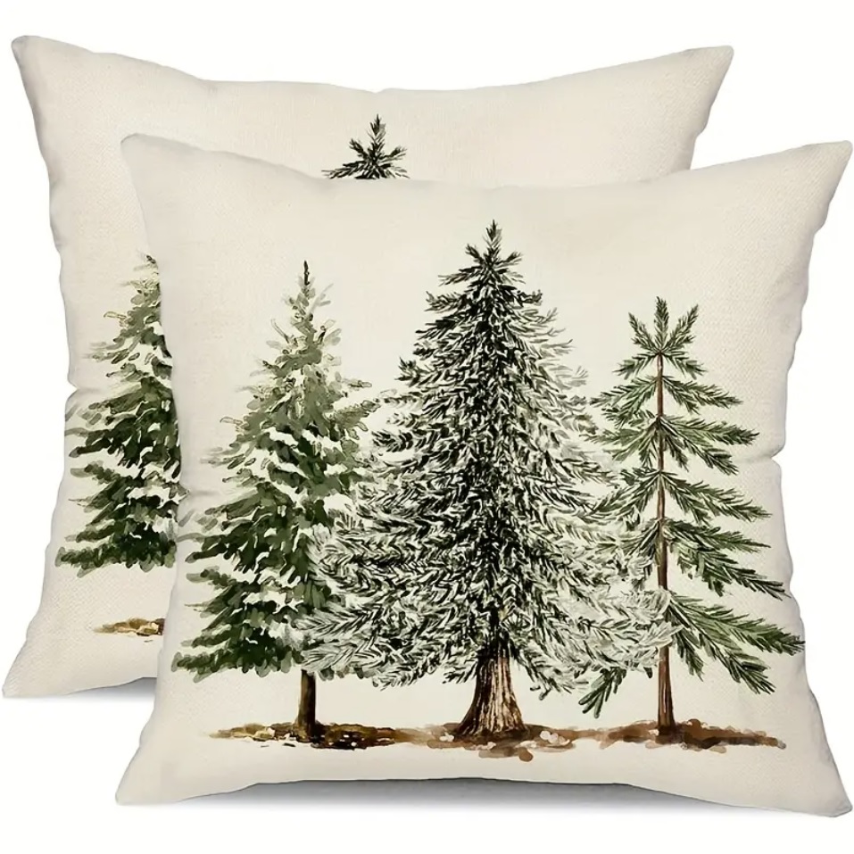 Zestaw 2 poszewek na poduszki Sosny i Świerki 45x45cm UT