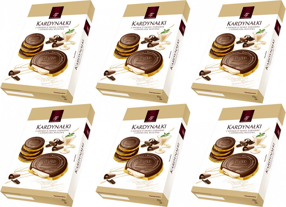 6x Ciastka Tago Kardynałki, zabajone, 180g