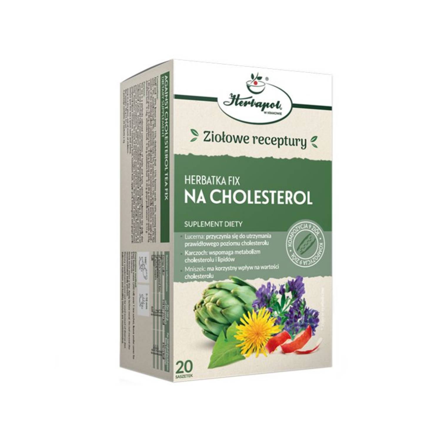 Herbapol kraków na cholesterol, 20 saszetek x 2 g