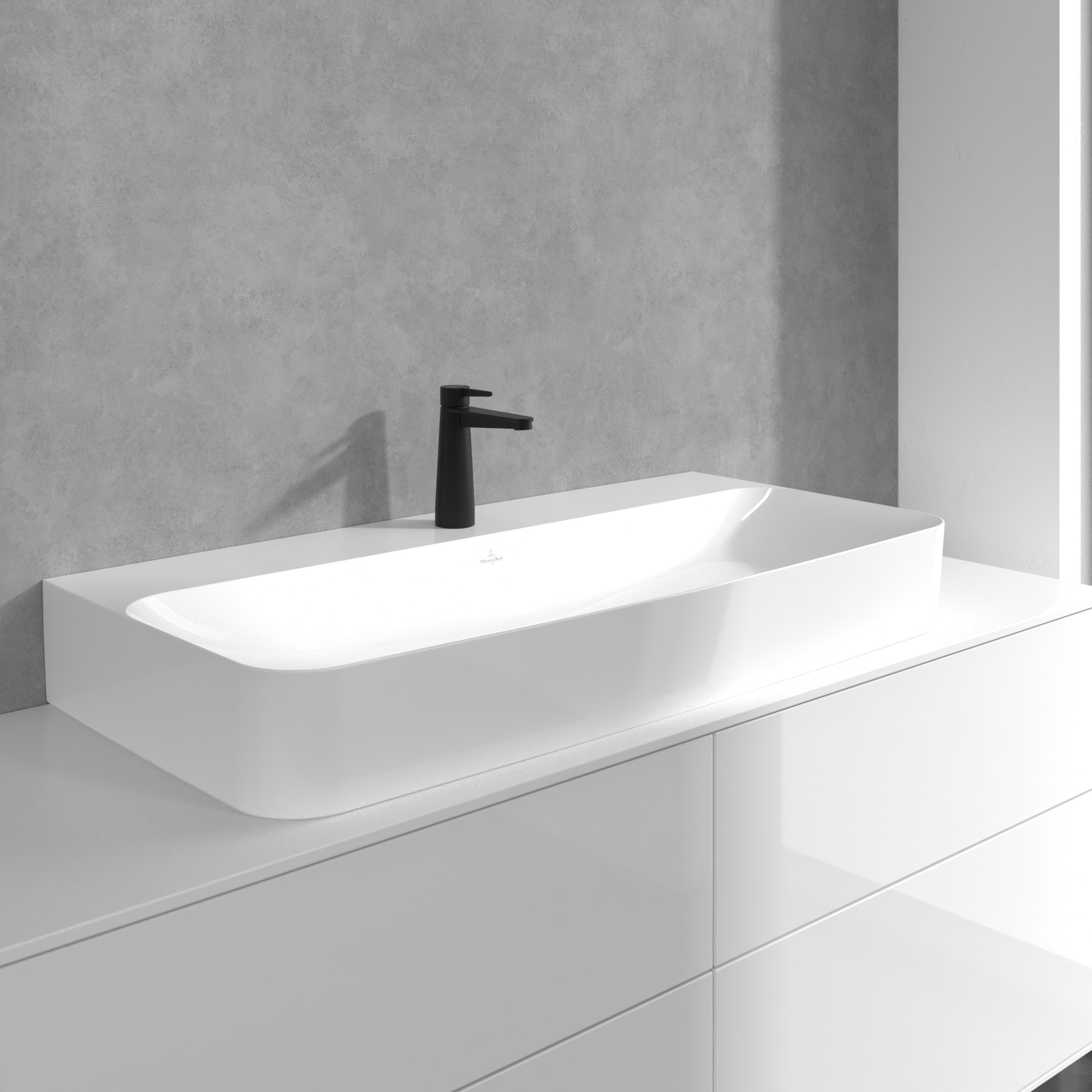 Villeroy & Boch Conum bateria umywalkowa stojąca czarny mat TVW127003001K5