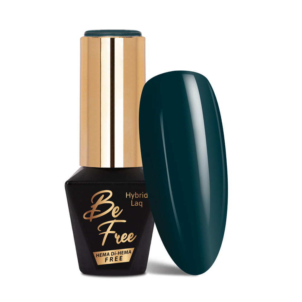 Lakier hybrydowy LED/UV Gel Polish Molly Nails BeFree Elegance Nr 9 Deep green glass HEMA/Di-HEMA Free 10g
