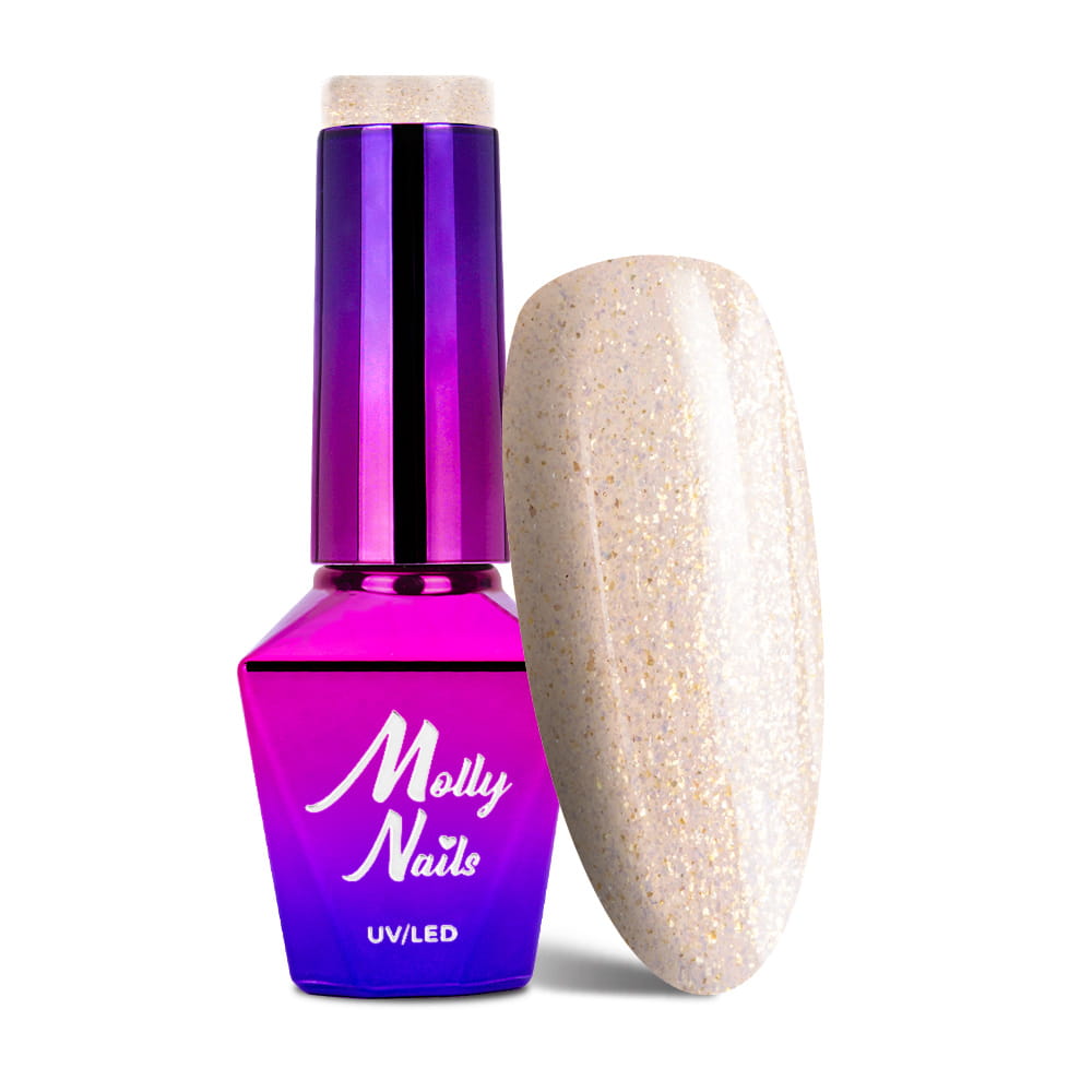 Lakier hybrydowy LED/UV Gel Polish Molly Nails Wedding Dream & Champagne Nr 381 Prosecco 8g