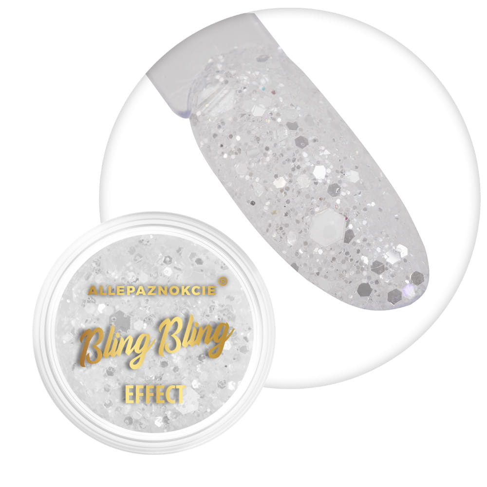 Pyłek do paznokci Bling Bling Effect Allepaznokcie 1g Nr 01