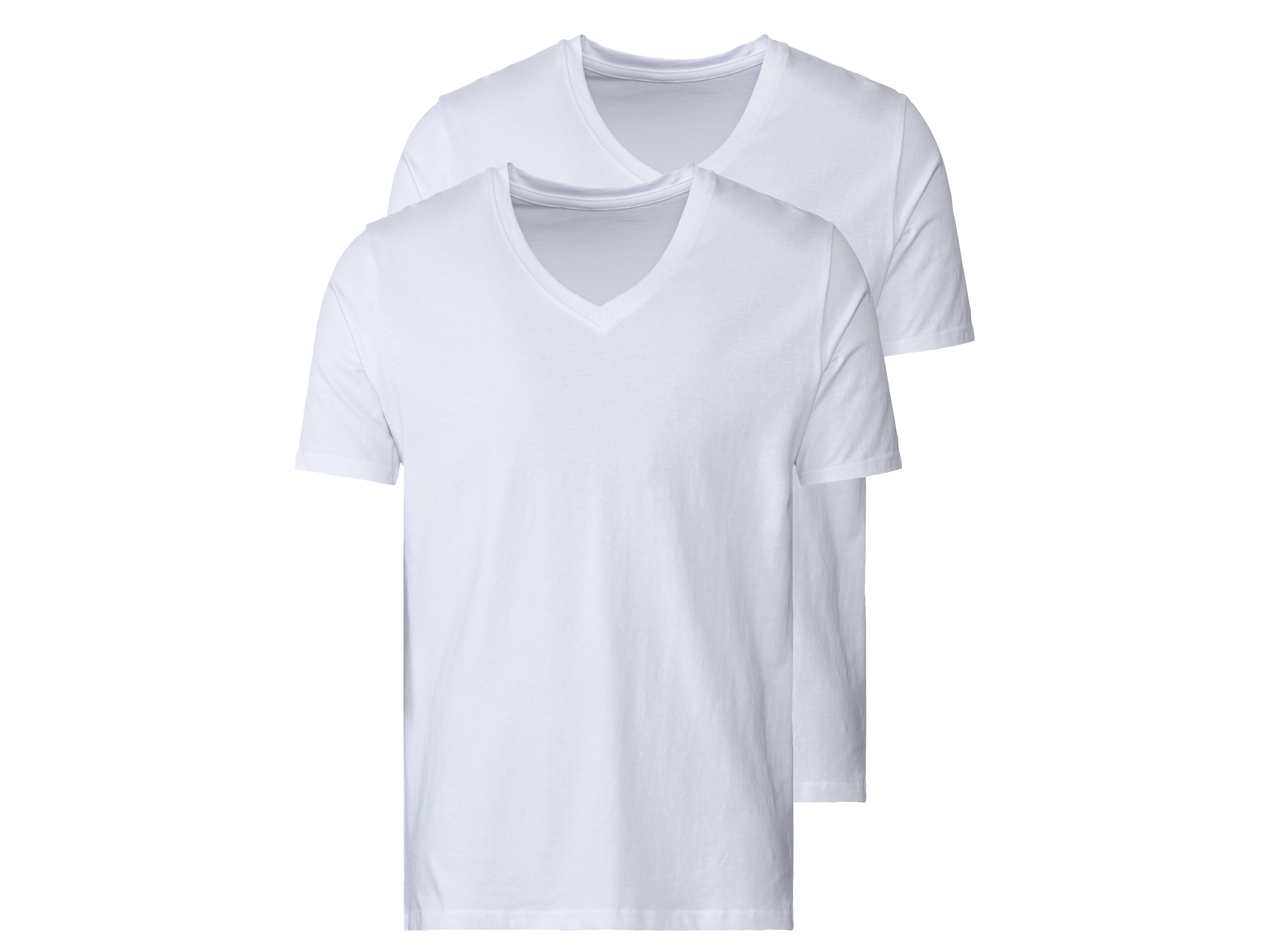 Mexx T-shirt męski z bawełną, 2 sztuki Biały/dekolt w kształcie litery V, XL