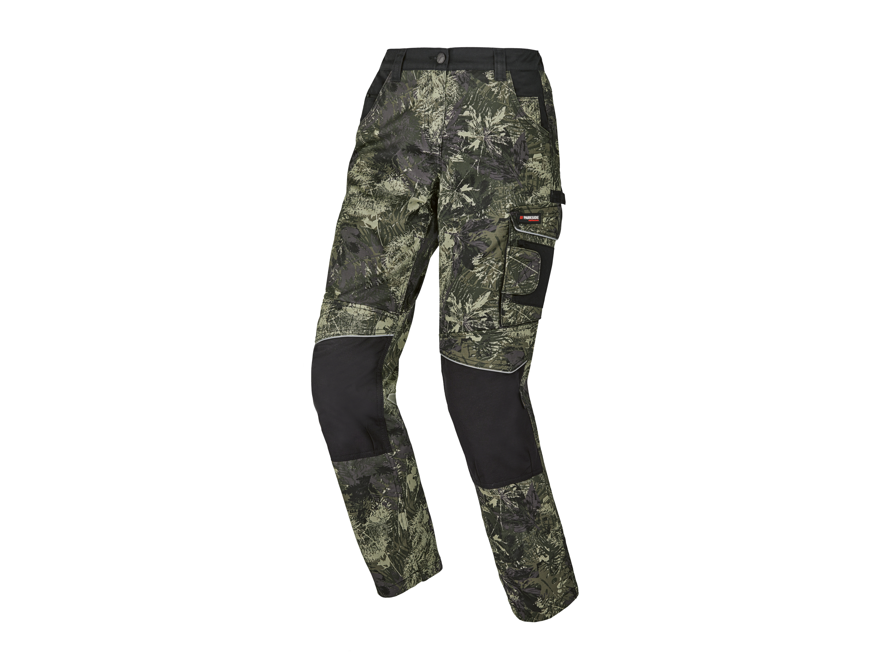 PARKSIDE PERFORMANCE Spodnie robocze damskie, wodoodporne, Zielony/czarny, rozmiar 36, z Cordura, z elastycznym pasem