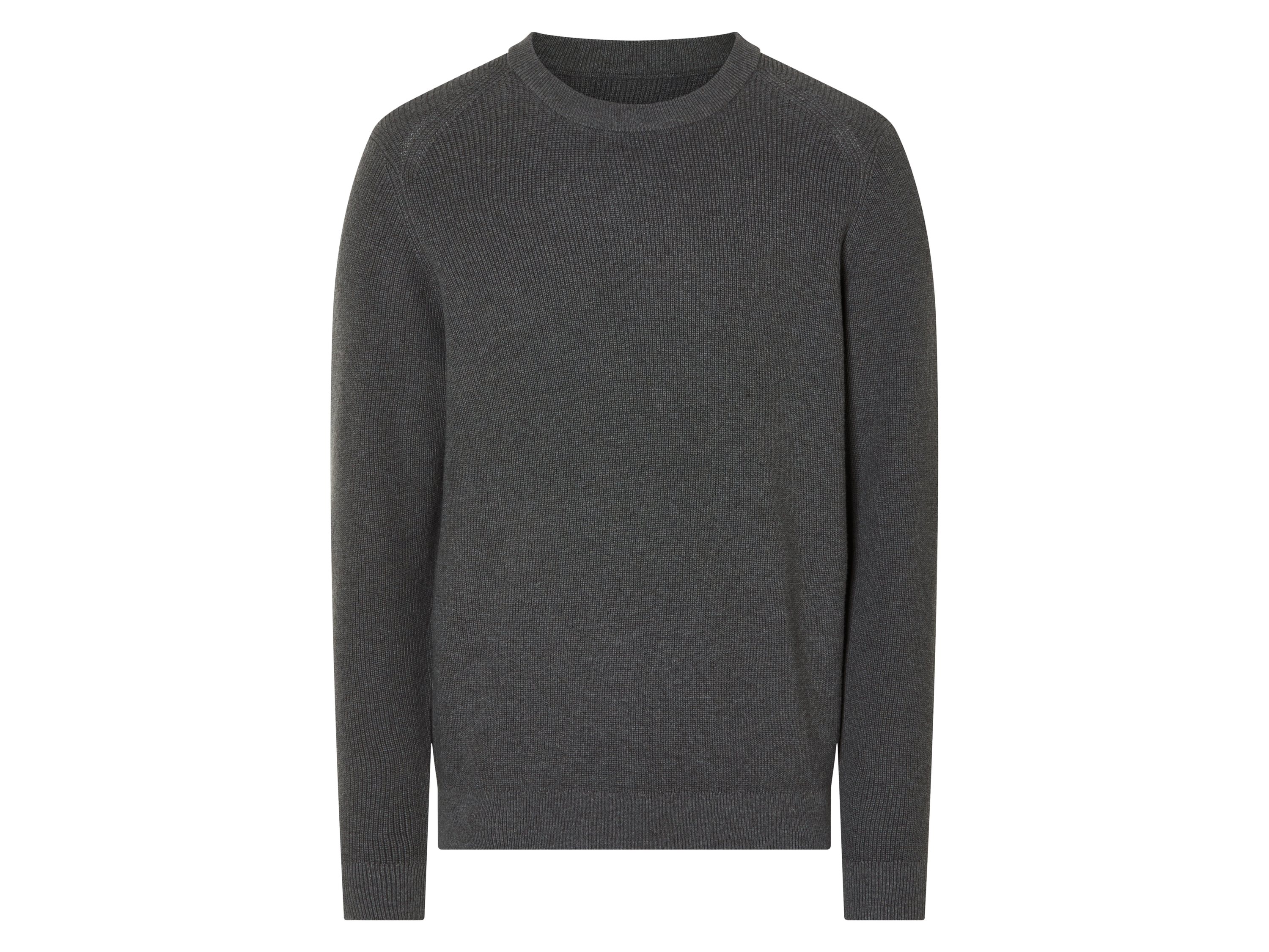 esmara Men Sweter dzianinowy męski z bawełny Ciemnoszary, XXL 60/62