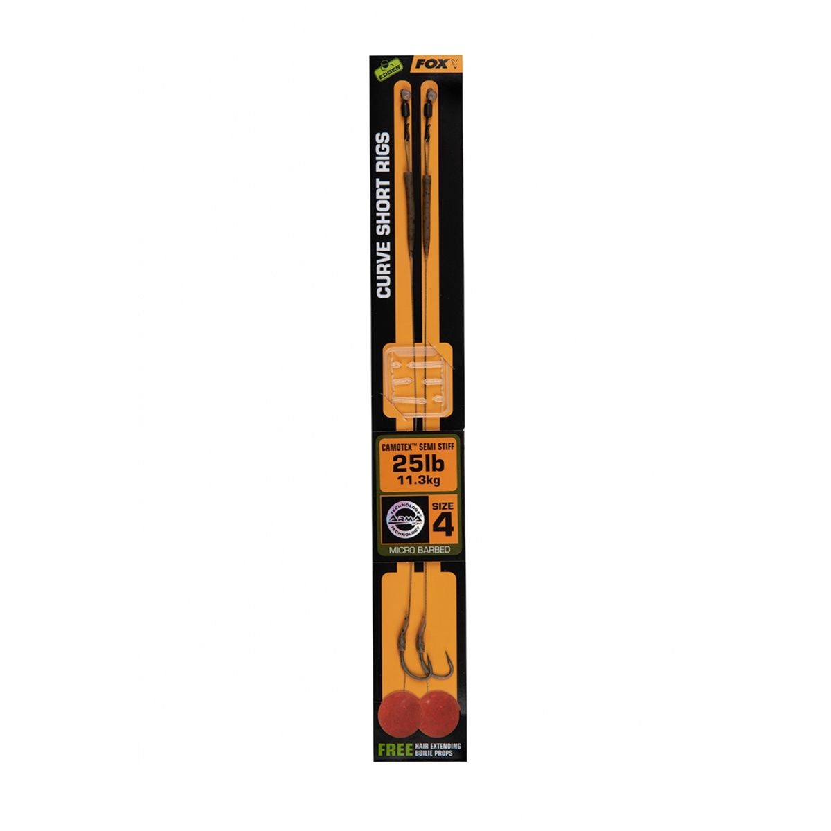 Fox Przypony Edges Curve Short Camotex Semi Stiff Ready Rigs #8 (20lb)