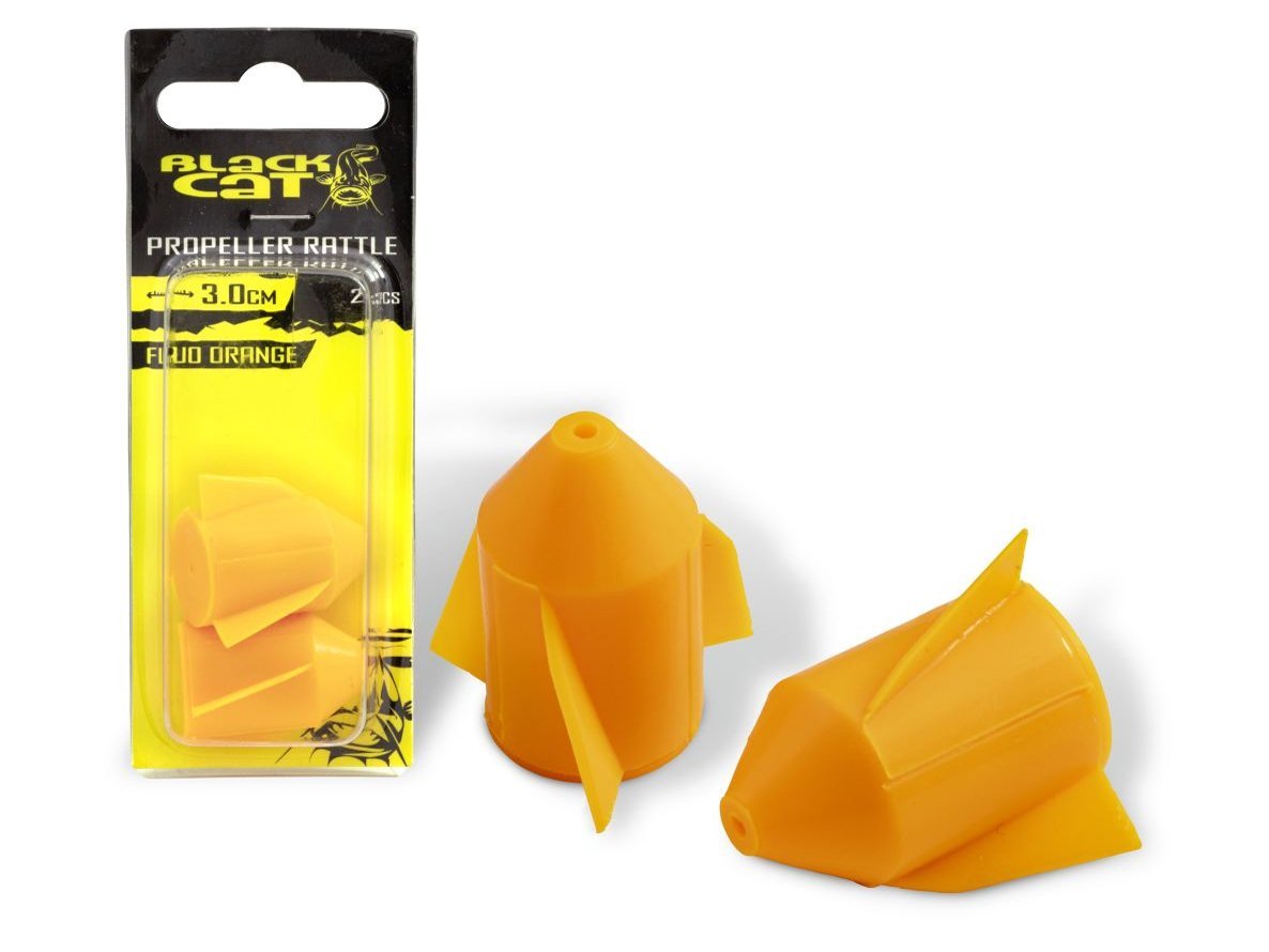 Black Cat Wirnik z grzechotką Propeller Rattle Rotates 2,4cm fluo orange