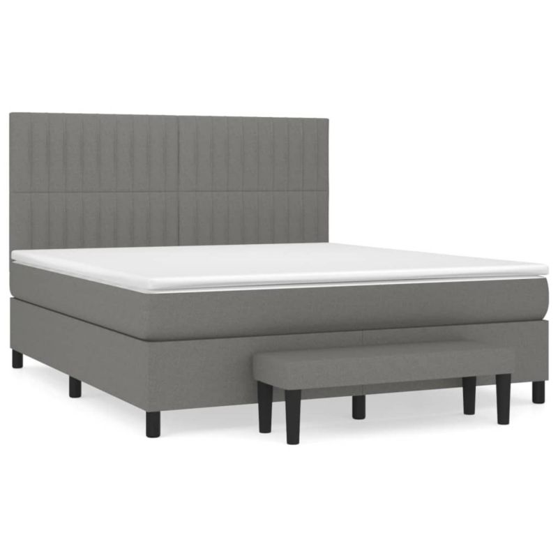 Łóżko kontynentalne WaszeMeble 160x200 cm ciemnoszara WM-3136766 1 szt.