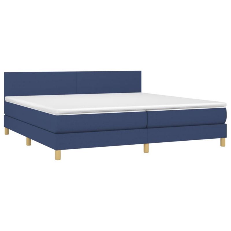 Łóżko kontynentalne WaszeMeble 200x200 cm niebieskie WM-3133587 1 szt.