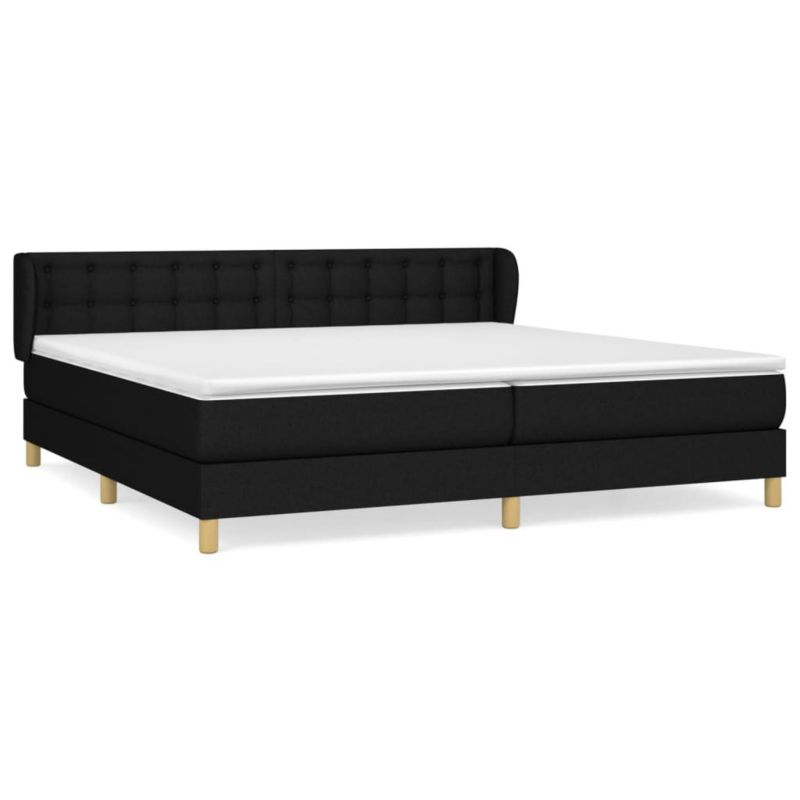 Łóżko kontynentalne WaszeMeble 200x200 cm czarne WM-3127151 1 szt.