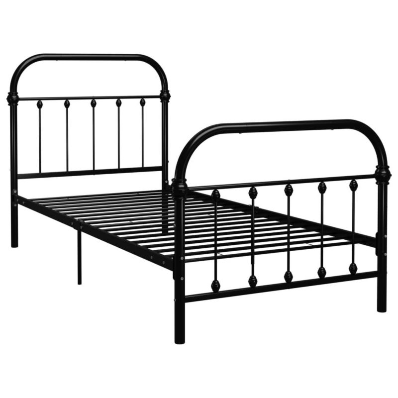Łóżko metalowe WaszeMeble 100x200 cm czarna WM-284499 1 szt.