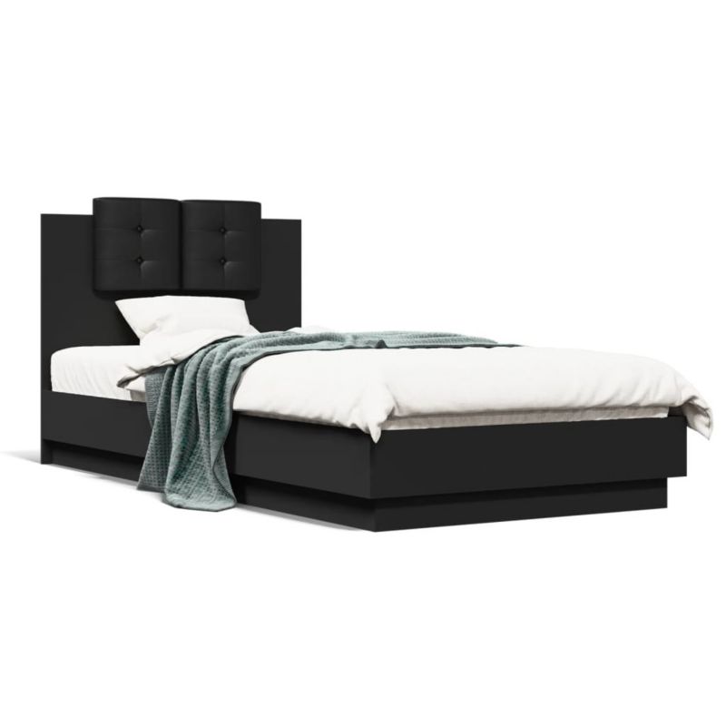 Łóżko drewniane WaszeMeble 75x190 cm czarna WM-3210067 1 szt.