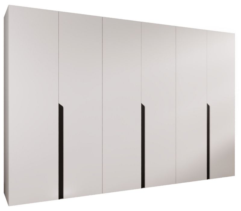 Szafa uchylna otwierana Abiks MILA 1 300 (3x100) wys 202 cm Biały + Czarny 1 szt