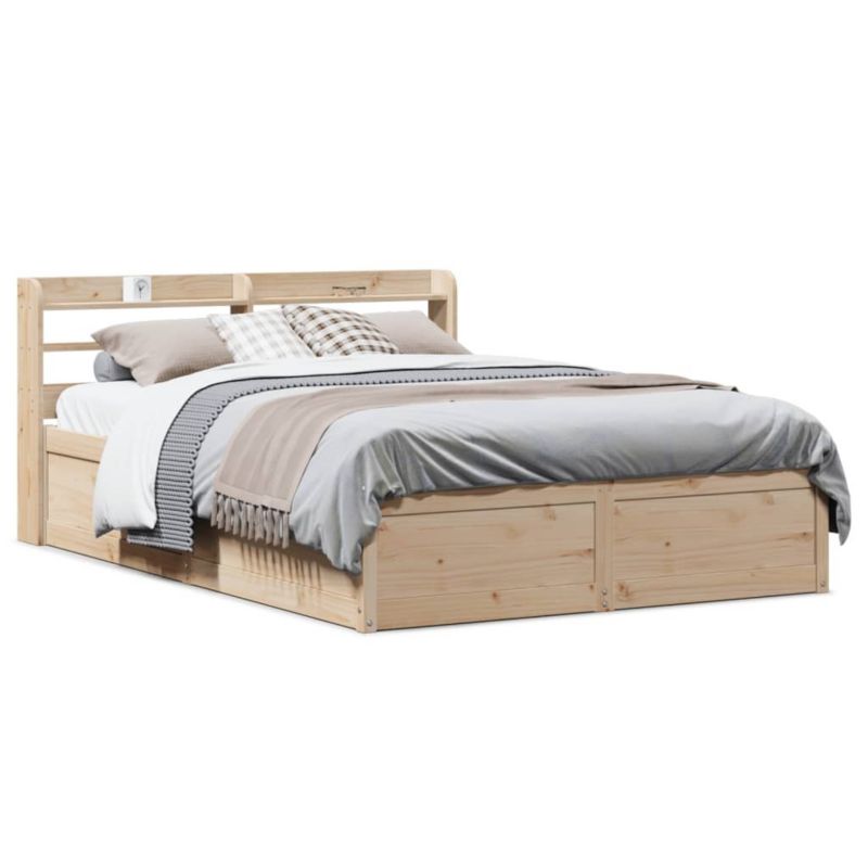 Łóżko drewniane WaszeMeble 150x200 cm brązowe WM-3307080 1 szt.