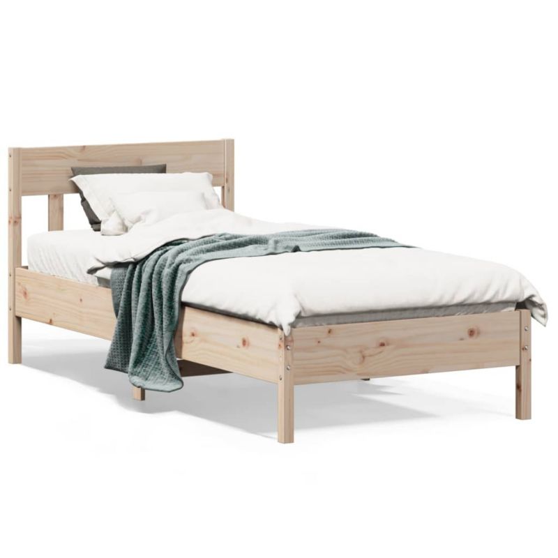 Łóżko drewniane WaszeMeble 90x190 cm brązowe WM-842674 1 szt.