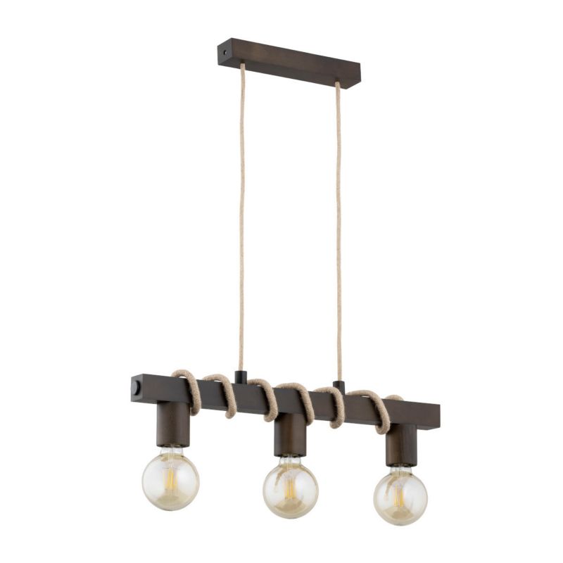 Lampa wisząca Alfa Kalipso 2494 drewniany retro 3xE27 x 15W 1 szt.