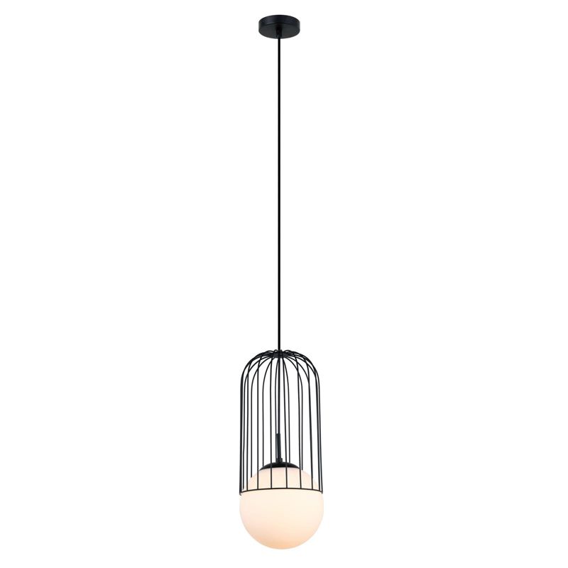 Lampa sufitowa wisząca Italux Matty 9684 czarno-biała nowoczesna 1xE27 x 40W 1 szt.