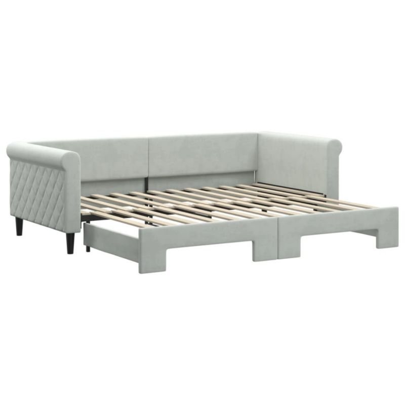 Łóżko dzienne WaszeMeble 90x200 cm rozsuwane szare WM-3197771 1 szt.