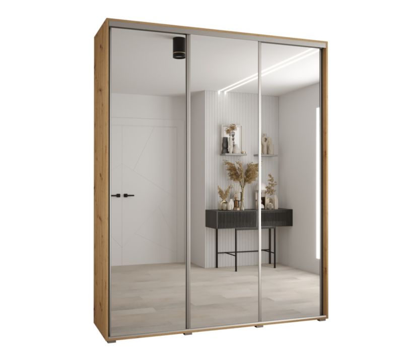 Szafa przesuwna Abiks CANNES 2 200 gł 60 artisan/artisan/srebrny 1szt.