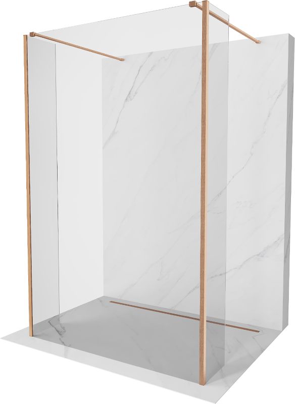 Ścianka prysznicowa Mexen Kioto transparentna miedź szczotkowana 180x30x30 cm 800-180-030-222-65-00-030 1 szt.
