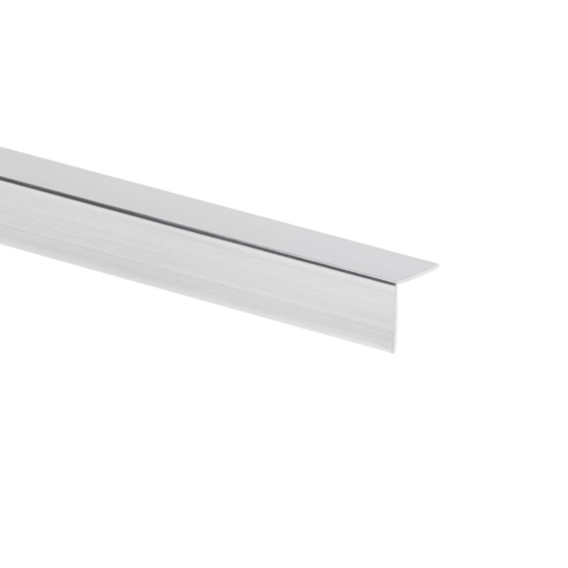 Kątownik PVC szczotkowany folia 1000 x 20 x 20 x 1,5 mm srebrny