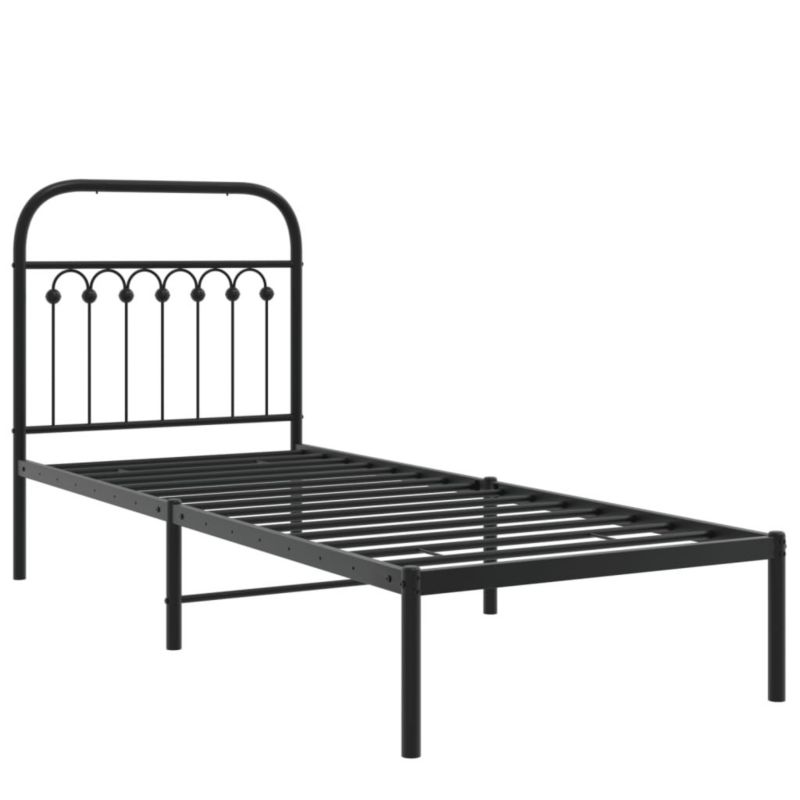 Łóżko metalowe WaszeMeble 75x190 cm czarna WM-376590 1 szt.