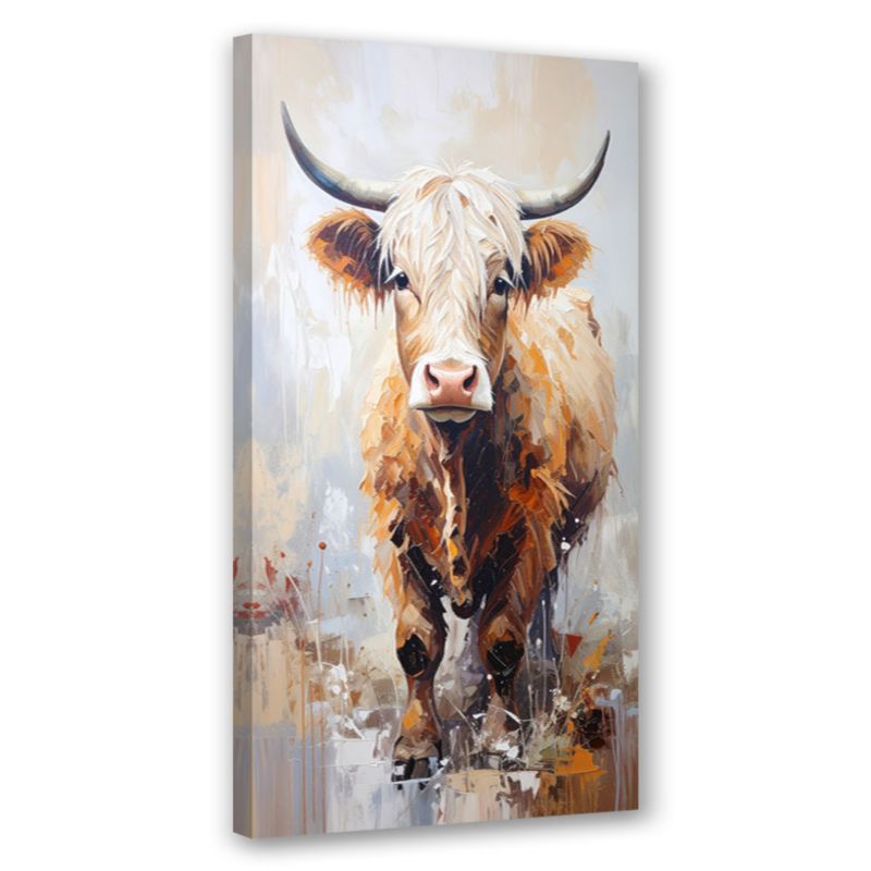 Obraz nowoczesny do salonu Feeby Szkocka krowa Zwierzęta Natura 60x120cm 1szt