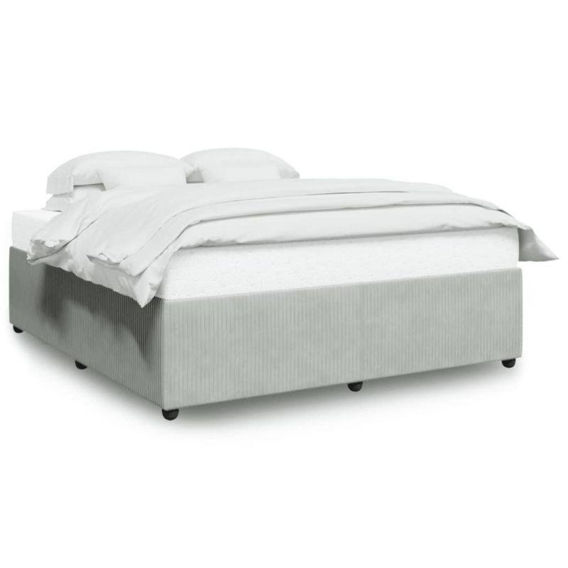 Łóżko tapicerowane WaszeMeble 200x200 cm jasnoszara WM-3285030 1 szt.