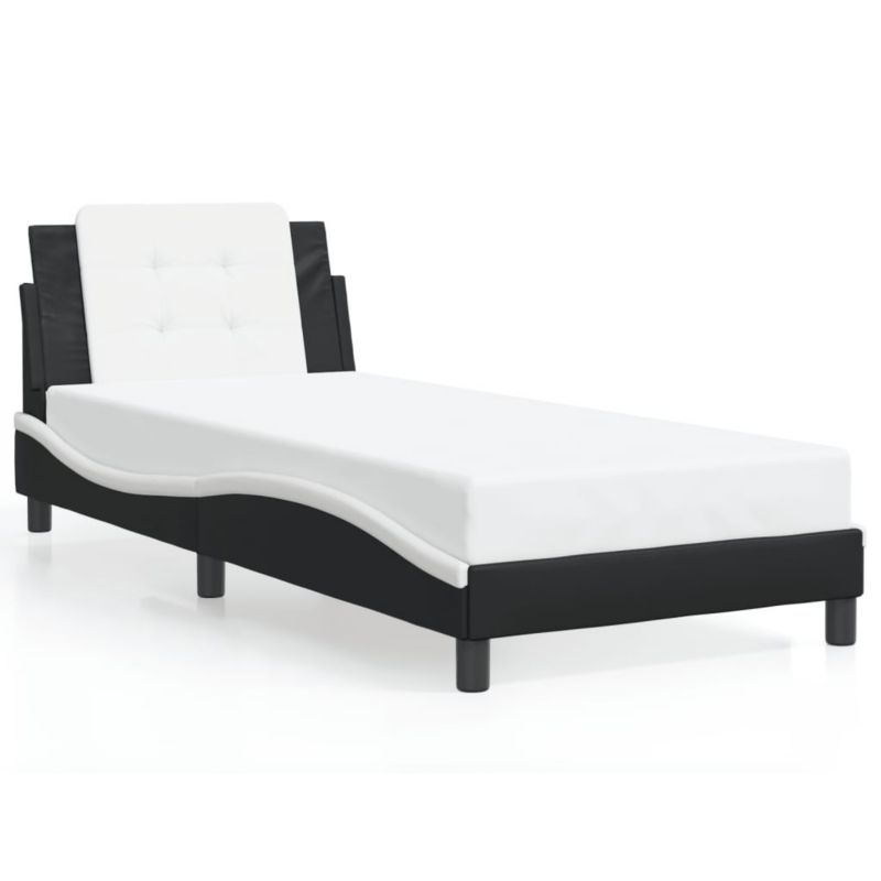 Łóżko tapicerowane WaszeMeble 90x190 cm czarne WM-3208154 1 szt.