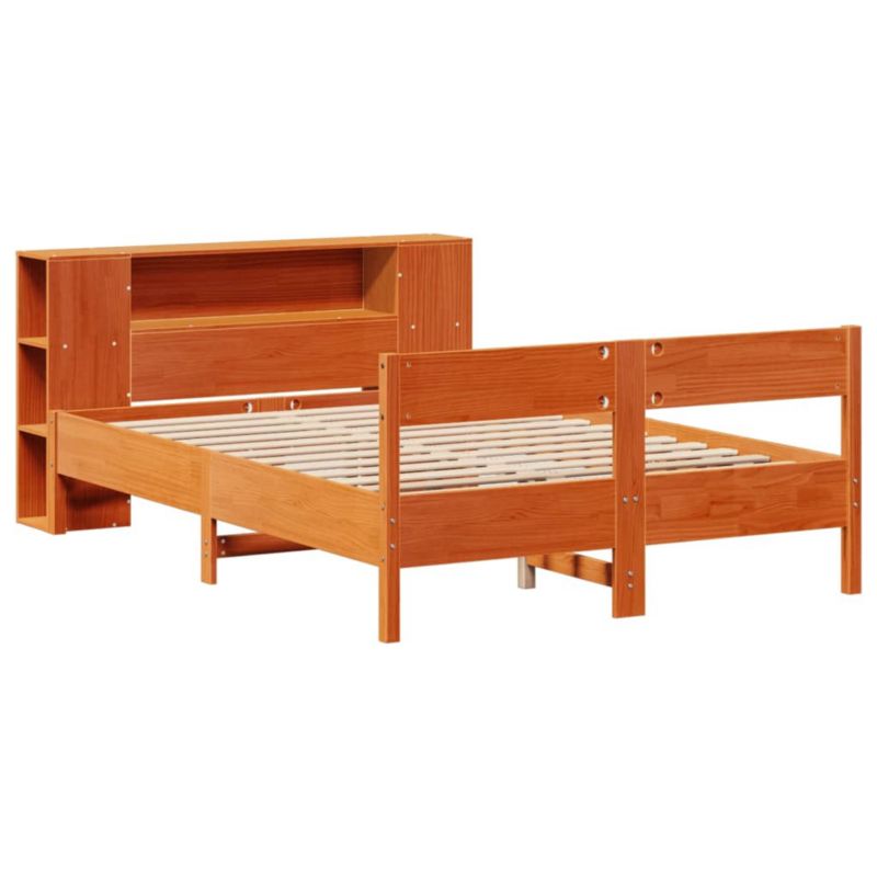 Łóżko drewniane WaszeMeble 140x190 cm brąz WM-3322956 1 szt.